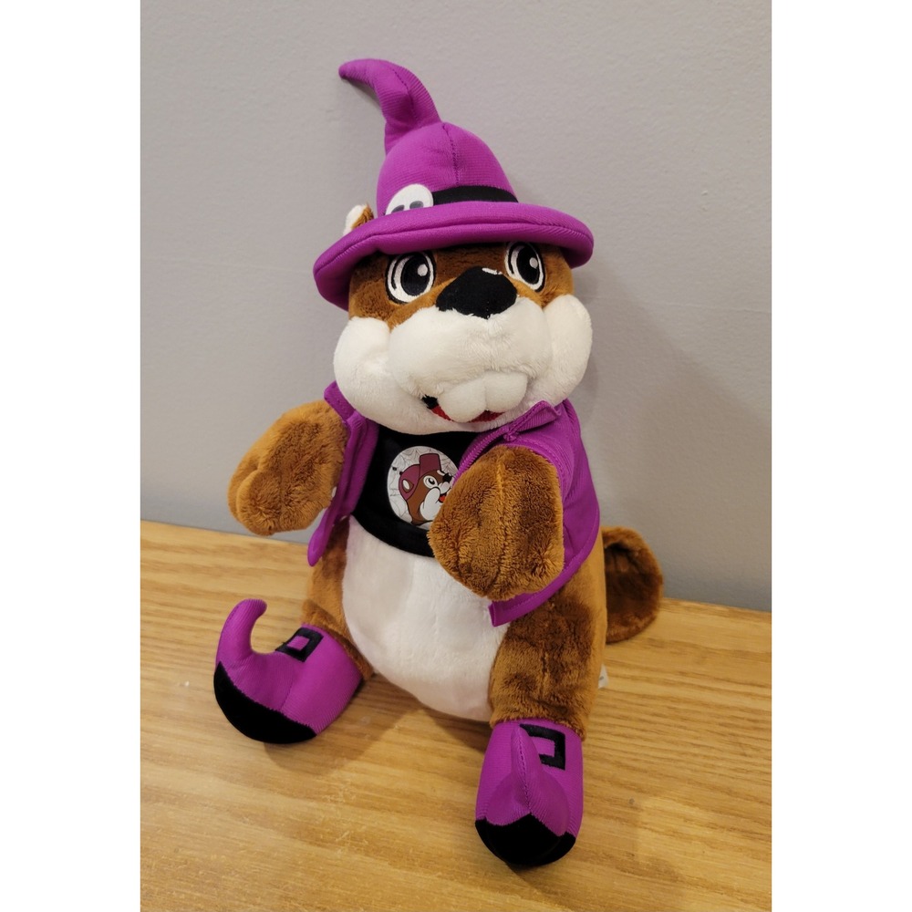 Buc-ee's Halloween Purple Witch Wizard Beaver Plush 12" Stuffed Animal Toy